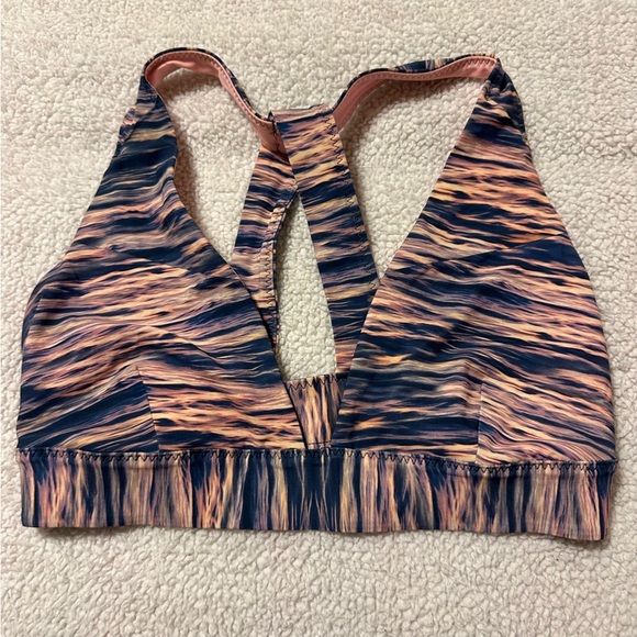 Lululemon Shanti Surf Crossback Top Bikini Bottoms Pink Blue Dream Waves Print - Picture 2 of 14